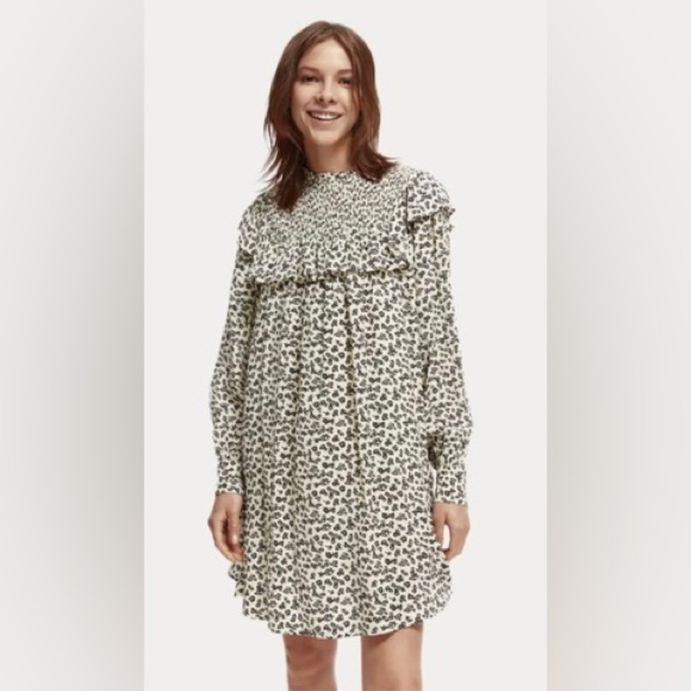 Scotch & soda Amsterdam high neck shorts flowy dress